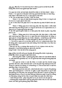 Bài tập Pháp luật đại cương