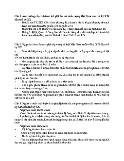 Đề cương ôn tập Lịch sử Đảng Cộng sản Việt Nam