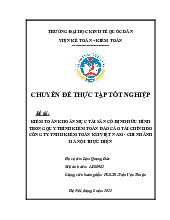 Chuyên đề thực tập tốt nghiệp: Kiểm toán TSCĐ hữu hình