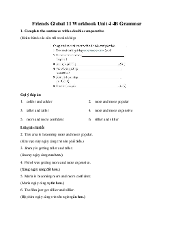 Giải Tiếng anh 11 Workbook Unit 4 4B Grammar | Friends Global