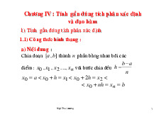 Chương 4: Tính gần đúng tích phân xác định và đạo hàm | Bài giảng môn Phương pháp tính và matlab CTTT | Đại học Bách khoa hà nội