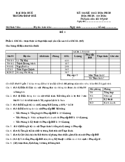 Đề thi cuối kỳ môn tin học