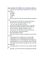 Trắc nghiệm ôn tập Chương 6 - Tư tưởng Hồ Chí Minh | Trường Đại học Mở Thành phố Hồ Chí Minh