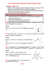 Phương Pháp Giải Hình 9 Dấu Hiệu Nhận Biết Tiếp Tuyến Của Đường Tròn