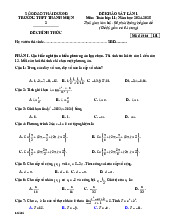 Đề khảo sát lần 1 Toán 11 năm 2024 – 2025 trường THPT Thanh Miện 2 – Hải Dương
