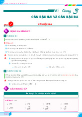 Chuyên đề căn thức Toán 9 Chân Trời Sáng Tạo