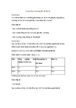 Địa lí 10 Bài 33: Cơ cấu, vai trò, đặc điểm, các nhân tố ảnh hưởng đến sự phát triển và phân bố dịch vụ - Kết Nối Tri Thức