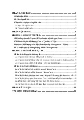 NHẬP MÔN QUẢN TRỊ CHẤT LƯỢNG