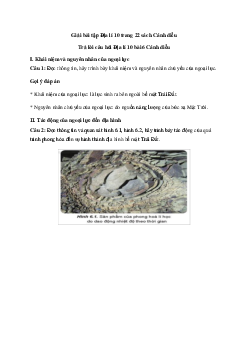 Giải Địa lí 10 Bài 6: Ngoại lực và tác động của ngoại lực đến địa hình bề mặt Trái Đất | Cánh diều