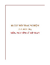 TOP 80 câu hỏi trắc nghiệm - môn nguyên lý kế toán