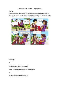 Giải Tiếng Anh 7 Unit 6: Language focus | Explore English