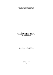 Giáo dục học - đề cương ôn tập học phần | Đại học Sư Phạm Hà Nội