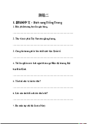 Đề bài kiểm tra sơ cấp 1 - Ngữ pháp tiếng Trung | Trường Đại học Ngoại ngữ, Đại học Quốc gia Hà Nội