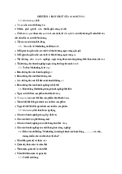 Ôn tập thi trắc nghiệm Marketing căn bản 2021 | Học viện Nông nghiệp Việt Nam