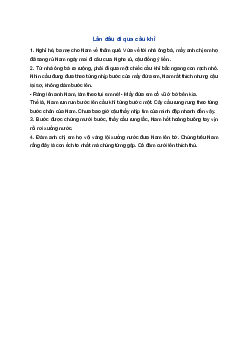 Kể chuyện Lần đầu đi qua cầu khỉ | Tiếng việt 1 Chân trời sáng tạo