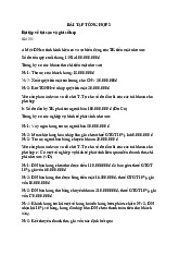 Bài tập tổng hợp 2 môn Nguyên lý kế toán   | Học viện Nông nghiệp Việt Nam