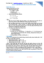 Ôn tập Vật lý đại cương 1 Chương 1 | Trường Đại học Công nghệ, Đại học Quốc gia Hà Nội