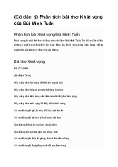 Phân tích bài thơ Khát vọng của Bùi Minh Tuấn | Ngữ văn 9