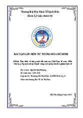 Tìm hiểu về công cuộc đổi mới của Việt Nam từ năm 1986 đến nay. Nguyên nhân thành công và bài học kinh nghiệm lịch sử | Bài tập lớn môn Tư tưởng Hồ Chí Minh