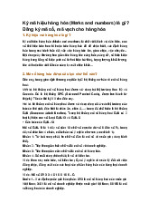 Ký mã hiệu hàng hóa (Marks and numbers) là gì ? Đăng ký mã số, mã vạch cho hàng hóa