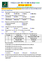 ĐỀ VỀ ĐÍCH 01 - File đề hóa học