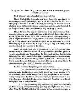 Tài liệu ôn tập môn Tâm lý học Trung học | Trường Cao đẳng Kỹ thuật Đồng Nai