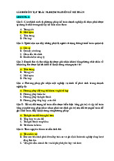 Trắc nghiệm môn Nguyên lý kế toán | Đại học Quy Nhơn