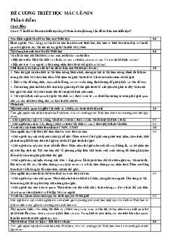 Đề cương triết học Mác Lenin