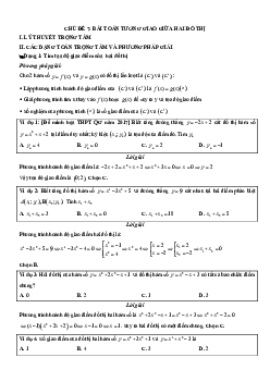 Bài toán tương giao giữa hai đồ thị Toán 12
