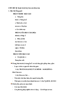 Kỹ thuật trình bày báo cáo khoa học