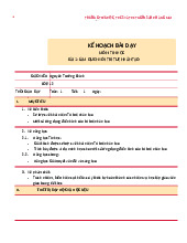 Kế hoạch bài dạy Bài 1: Làm quen với trí tuệ nhân tạo môn Toán rời rạc | Trường Đại học sư phạm Hà Nội