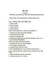 Bài tập tổng hợp các chương môn Triết học Mác - Lênin