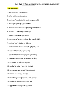 Bài tập tiếng Anh lớp 10 Unit 6 sách Kết nối tri thức với cuộc sống - Kết Nối Tri Thức