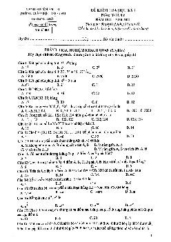 Đề thi học kỳ 1 Toán 6 năm 2020 – 2021 phòng GD&ĐT Ân Thi – Hưng Yên