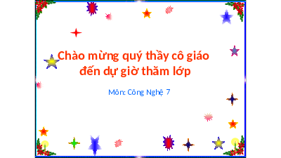 Giáo án điện tử Công nghệ 7 Bài 7 Chân trời sáng tạo: Trồng, chăm sóc và bảo vệ rừng