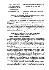 BÁO CÁO Sơ kết công tác thi đua, khen thưởng 6 tháng đầu năm 2023 và phương hướng nhiệm vụ 6 tháng cuối năm 2023