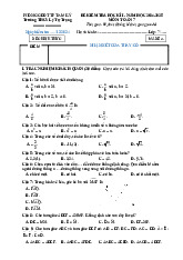 Đề cuối kỳ 1 Toán 7 năm 2024 – 2025 trường THCS Lý Tự Trọng – Quảng Nam