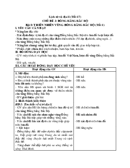 Giáo án Lịch sử và Địa lí lớp 4 Tiết 17-20 | Kết nối tri thức