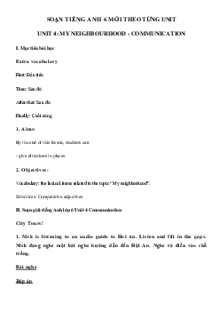 Tiếng Anh lớp 6 unit 4 Communication