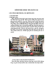 Phân tích bệnh viện Bạch Mai - môn Quản lý học | Đại học Kinh Tế Quốc Dân