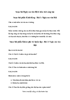 Soạn bài Ngày em vào Đội trang 60 | Tiếng việt 3 Chân trời sáng tạo