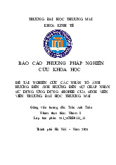 Nghiên Cứu Các Nhân Tố Ảnh Hưởng Đến Sự Chấp Nhận Ứng Dụng Shopee | Bài thảo luận Phương pháp nghiên cứu khoa học