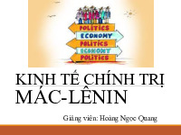 Bài giảng Chương 2: Hàng hóa thị trường và vai trò của các chủ thể tham gia thị trường môn Kinh tế chính trị Mác - Lênin | Trường Đại học Luật, Đại học Quốc gia Hà Nội