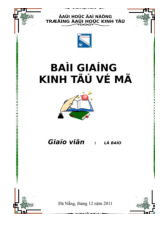 Bài giảng - Môn Kinh tế vĩ mô - Đại Học Kinh Tế - Đại học Đà Nẵng