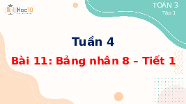 Giáo án điện tử Toán 3 Chương 1 Cánh diều: Bảng nhân 8 (tiết 1)