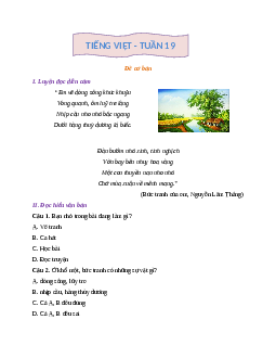 Phiếu Bài tập cuối tuần tiếng Việt lớp 2 học kì 2 | Kết nối tri thức Tuần 19 cơ bản