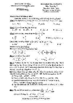 Đề thi HK1 Toán 7 năm 2020 – 2021 trường THCS Nguyễn Trãi – Hà Nội