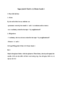 Giải Tiếng Anh 6 Unit 4: A Closer Look 1 | Global Success