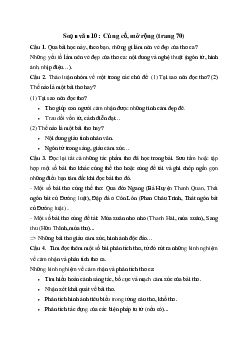 Soạn bài Củng cố, mở rộng trang 70 - Kết nối tri thức Ngữ văn lớp 10