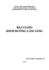 Bài giảng bộ môn dinh dưỡng lầm sàng IUH - Tài liệu tổng hợp